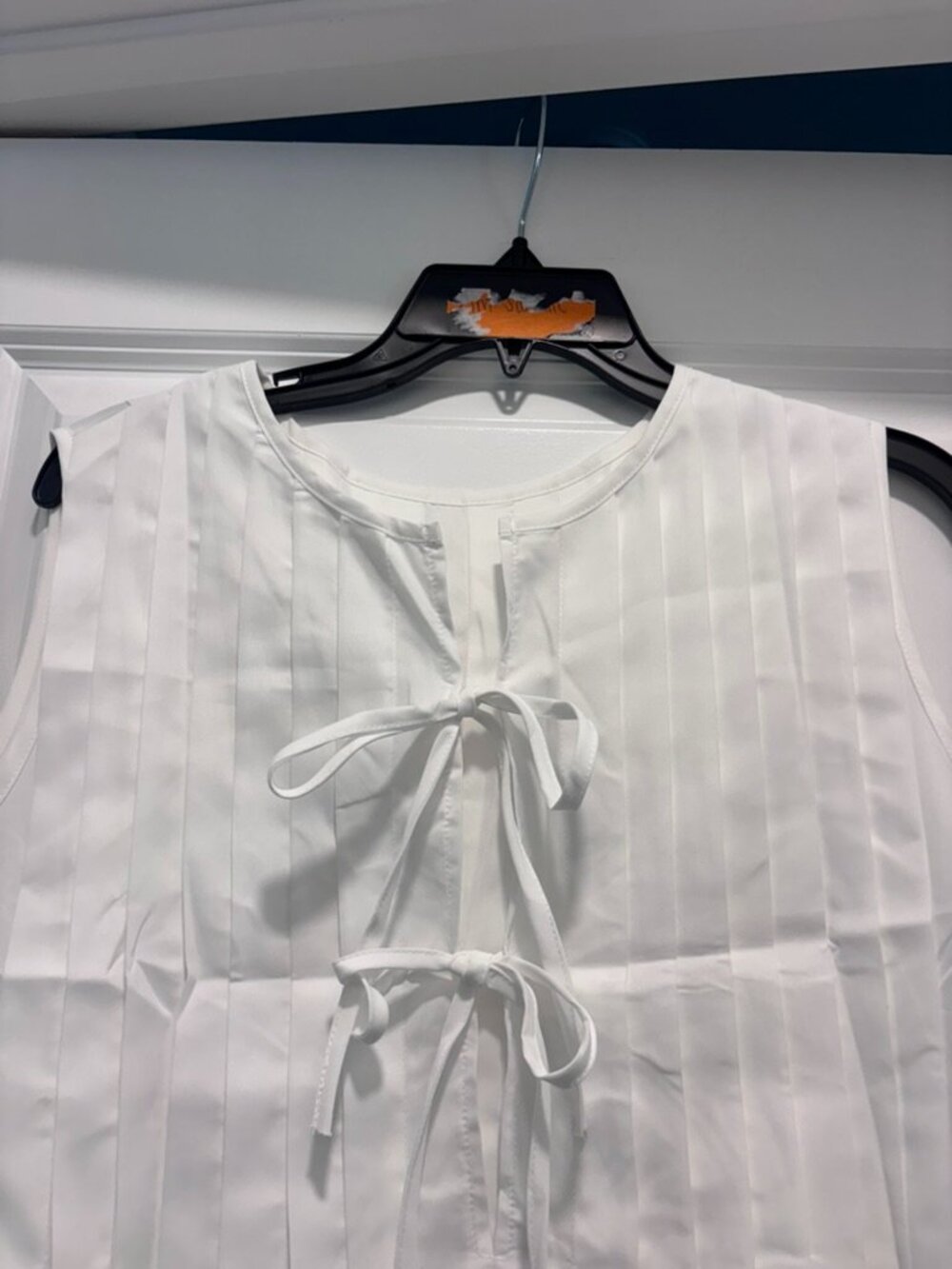 NWT Cicy Bell Work Well Bow Front Tie Tank Top - Picture 5 of 12